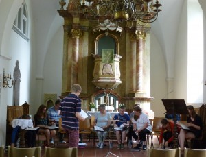 Rehearsing in Groß Denkte